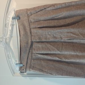 Banana Republic Factory Linen-Cotton Seafarer Pant, size 8, beige herringbone